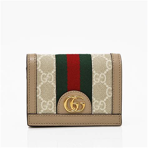 gucci 523155|Ophidia card case wallet in beige and white Supreme .